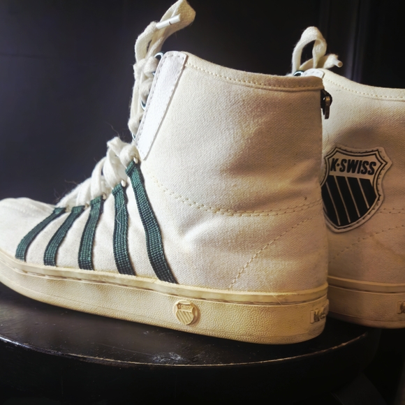 K SWISS SZ 8.5 GREEN AND WHITE MENS SNEAKERS - Picture 4 of 10